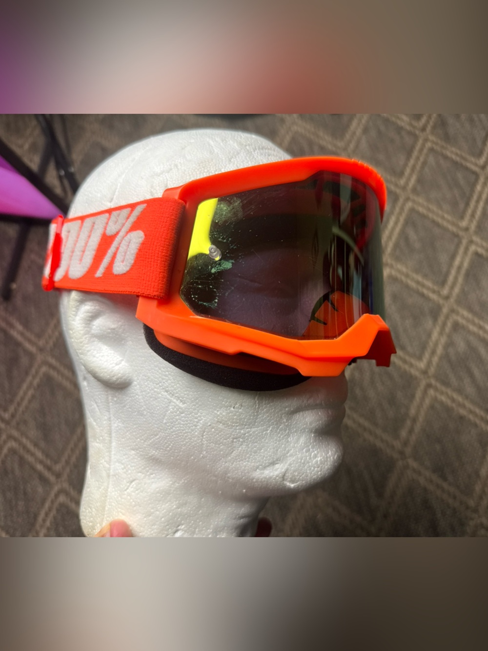 100% STRATA 2 Goggles Orange Clear Lens
